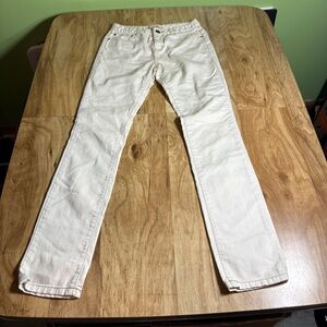 Free People Skinny Leg Jeans Size W26 Cream Off-White Classic Casual 26x31.5